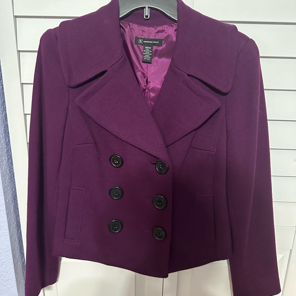 INC purple jacket 
Like new condition 
Only warn a few times